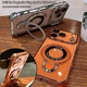For iPhone 17 Pro Max Air 16 15 14 13 12 11 Mag Safe Case Shockproof Ring Stand