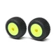 Losi LOS41009 Step Pin Tires, Rear, Mounted,Yellow: Mini-T 2.0
