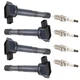 Pack of 4 Ignition Coil + Spark Plug for Honda  Civic Accord Acura RSX CSX UF311