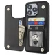 ONETOP Compatible with iPhone 15 Pro Max Wallet Case 6.7 Inch, Black