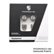 Genuine Porsche Silver Valve Stem Cap with Black Crest Set 99104460268