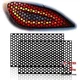 2Pcs Universal Car Rear Tail Light Lamp Stickers Honeycomb Type Decal,Car Black