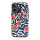 Artsy Orange Floral Phone Case Abstract Flower iPhone 11-17