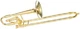KURT ADLER 5.5" BRASS TROMBONE w/CASE MUSICAL INSTRUMENT XMAS ORNAMENT J4543