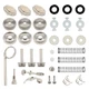 Cheerock Trumpet Repair Kit - Silver Valve Cap Buttons, 