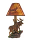 Scratch & Dent North American Bull Moose Table Lamp with Shade