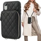 Bocasal Crossbody Wallet Case for iPhone Xr, RFID Blocking PU Leather Black 