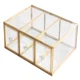 Levilan Antique Beauty Display Jewelry Case Holder Clear Glass 3 Drawers