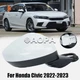 White Passenger Right Side Mirror Hand for 2022 2023 2024 2025 HONDA CIVIC