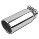 Vurkcy 3 inch Inlet Exhaust Tip, 4" Outlet 12" Overall Length Silvery 