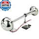 Newmaix Single Electric Horn12V 120 Db Stainless Steel 16-1/8 Inch Marine Boat