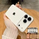 For iPhone 11 12 13 14 15 16 17 Pro Max PC Frameless Case Glossy Lens Protector