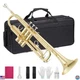 Senfot Brass Standard Trumpets with Bag, Mouthpiece, Strap, Gloves, Cleaning