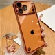 For iPhone 11 14 15 16 17 Ultrs Slim Shockproof Plating Hard PC Frameless Case