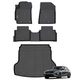 Floor Mats Cargo Liner Full Set Kia Forte 2019-2024 TPE Rubber GINOWY-Floor