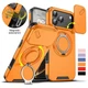 For iPhone 17 16 15 Pro Max 14 13 Rotate Magnetic Ring Holder Slide Camera Case