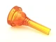 KELLY-12C - Small-shank Trombone/Baritone Lexan-Mouthpiece - Crystal-Orange