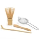Numola 4pcs Matcha Set with 4 Piece Traditional Starter Set, Wood color,Green 