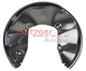 Rear axle right Metzger 6115198 splash plate, brake disc for Audi