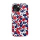 Patriotic Floral Design, Red White Blue Flowers Tough Case For Iphone