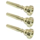 ISDVBUY 3 Pack Trumpet Mouthpiece, 7C 5C 3C Gold Brass
