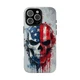 American Flag Skull Splash Tough Case For Iphone