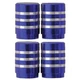 Blue Machined Billet Aluminum Tire / Wheel Valve Stem Air Caps (Set/4)