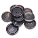 YaHoGa 10PCS 1 Inch Real Horn Buttons for Blazer, Suit, 25mm, Natural Brown 