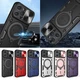 For iPhone 16 17 Pro Max 15 14 12 11 Magnetic Ring Stand w/Slide Lens Case Cover