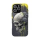 Gray Skull Biomechanical Tough Case For IPhone , Phone Cover Protective