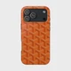 Parisian Houndstooth Phone Case: Designer Dogtooth Orange Tough Case For Iphone