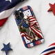 Patriotic Skeleton Phone Case MagSafe Shockproof iPhone 11-17 USA Flag Art Case