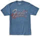 Genuine Fender "Since 1954" Guitar Logo Tee Men's T-Shirt - BLUE - XXL, 2XL