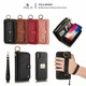 For iPhone & Samsung Multifunction Leather Wallet Case Detachable Magnetic Cover