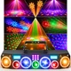 Keobin All-In-One Pro Laser Lights For Party Rgbwa Disco Light Gobo Patterns