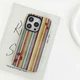 Retro Rainbow Stripe Phone Case Ladybug Pattern iPhone 11-17