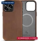 Belemay Compatible with iPhone 15 Pro Max Leather Case Magsafe-Top Grain Vintage