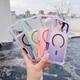 For iPhone 17 Pro Max 16 15 14 13 Shockproof Color Gradient Case Mag Safe Cover