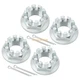 Set of 4 Rear Axle Nuts W/Pin For Honda TRX350 Rancher 350 TE/TM/FE/FM 2000-2006