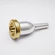 Genuine Bach 24K Gold Rim & Cup Tuba/Sousaphone Megatone Mouthpiece, 25 NEW!