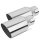 Vurkcy 2.5 inch Inlet Exhaust Tip, 4" Outlet 9" Overall Length Stainless Stee...