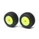 Losi 41009 Step Pin Tires, Rear, Mounted,Yellow: Mini-T 2.0