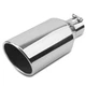 Vurkcy 3 inch Inlet Exhaust Tip, 6" Outlet 15" Overall Length Silvery 
