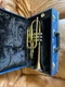 Vintage Holton Collegiate C-602 Bb cornet silver and brass (1966) box