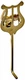 American Plating Lyre for Trumpet Bent Gold