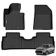 GINOWY All Weather Floor Mats for Kia Soul 2014-2019 TPE Rubber Liners - Black