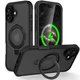 For iPhone 17 Pro Max 16 15 14 13 Magnetic Full Body Screen Protector Stand Case