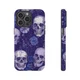 Lavender Skulls Tough Case For IPhone , Phone Cover Protective