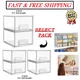 Vtopmart Clear Stackable Storage Drawers, 4.4'' Tall Acrylic, (Select Your Pack)