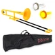 pInstruments pBone PBONE1Y Trombone, Lightweight Versatile Durable ABS, Yellow